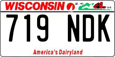 WI license plate 719NDK