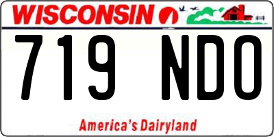 WI license plate 719NDO