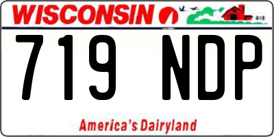WI license plate 719NDP