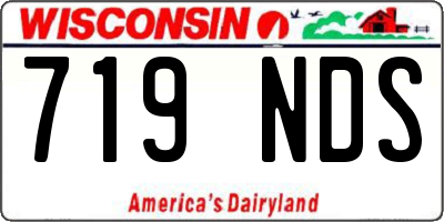 WI license plate 719NDS