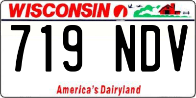 WI license plate 719NDV