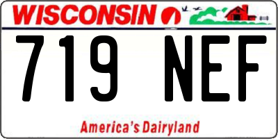 WI license plate 719NEF