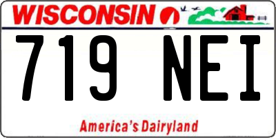 WI license plate 719NEI