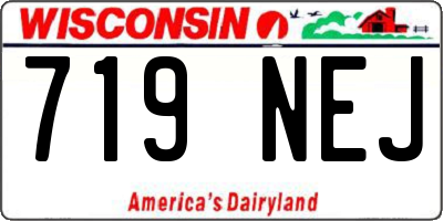 WI license plate 719NEJ