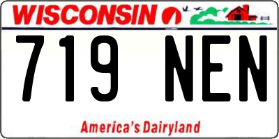WI license plate 719NEN