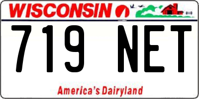 WI license plate 719NET