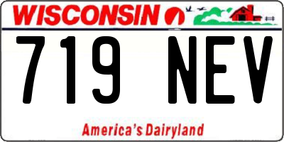 WI license plate 719NEV