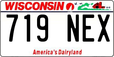 WI license plate 719NEX