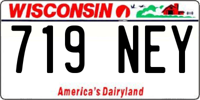 WI license plate 719NEY