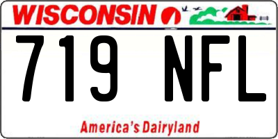 WI license plate 719NFL