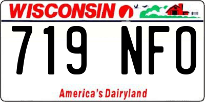 WI license plate 719NFO