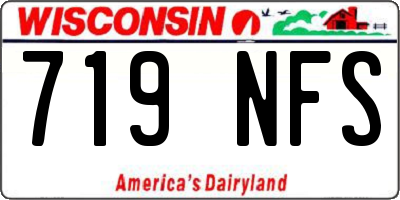 WI license plate 719NFS