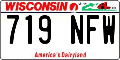 WI license plate 719NFW
