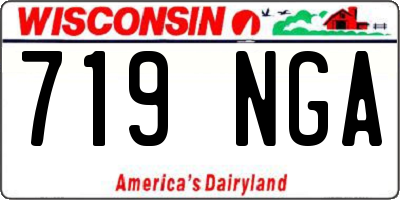 WI license plate 719NGA