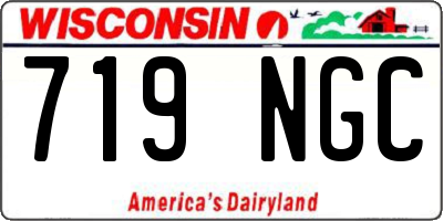 WI license plate 719NGC