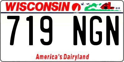 WI license plate 719NGN