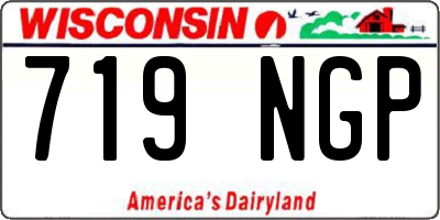 WI license plate 719NGP