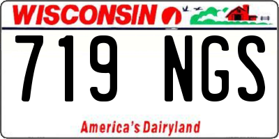 WI license plate 719NGS