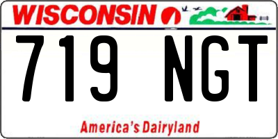 WI license plate 719NGT