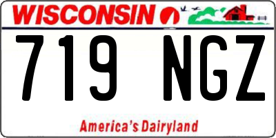 WI license plate 719NGZ