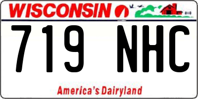 WI license plate 719NHC