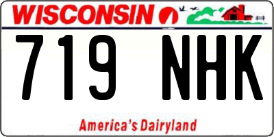 WI license plate 719NHK