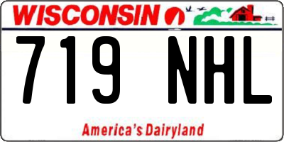WI license plate 719NHL