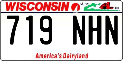 WI license plate 719NHN