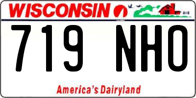 WI license plate 719NHO