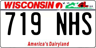 WI license plate 719NHS