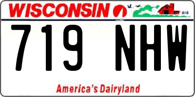 WI license plate 719NHW