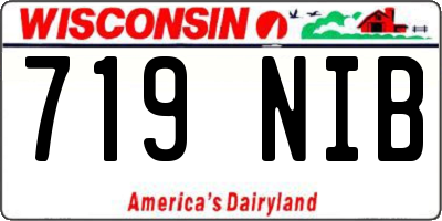 WI license plate 719NIB
