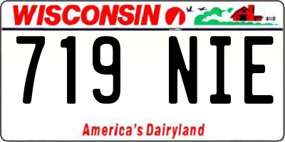 WI license plate 719NIE