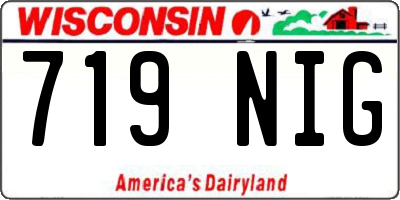 WI license plate 719NIG