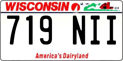 WI license plate 719NII