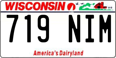 WI license plate 719NIM