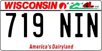 WI license plate 719NIN