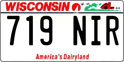 WI license plate 719NIR