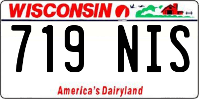 WI license plate 719NIS