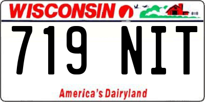 WI license plate 719NIT