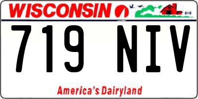 WI license plate 719NIV