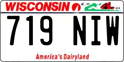 WI license plate 719NIW