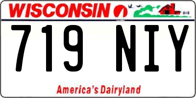 WI license plate 719NIY
