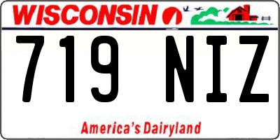 WI license plate 719NIZ