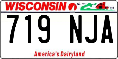 WI license plate 719NJA