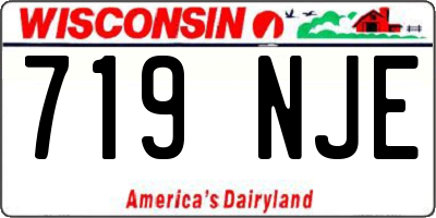WI license plate 719NJE