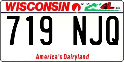 WI license plate 719NJQ