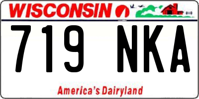 WI license plate 719NKA