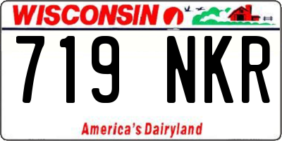 WI license plate 719NKR