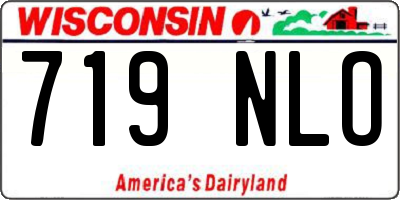 WI license plate 719NLO